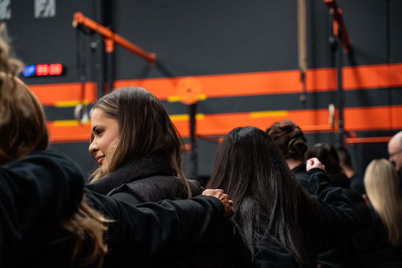 group of women in gym
